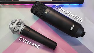 Dynamic VS Condenser Mic Living Room Background Noise Test Shure SM58 vs Rode NT1 [upl. by Wanda586]