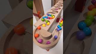 marble Run Race ASMR 161 Wooden Wave Course Colorful Marbles marblerun marblerunrace asmr [upl. by Betthel565]