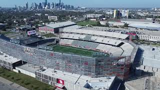 University of Houston … UofH Cougars TDECU Stadium magnificent view of stadium and Houston skyline [upl. by Baskett778]