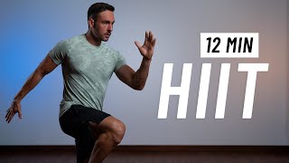 12 Min Full Body HIIT Workout At Home No Equipment [upl. by Anerac5]