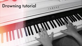 Drowning by Ross Lynch amp Olivia Holt Status Update  Piano tutorial ♡ [upl. by Acinod798]