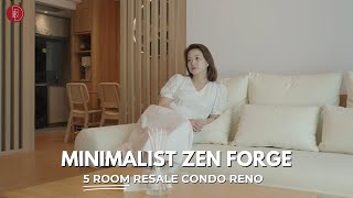 Minimalist Zen Forge A 5rm Apt Flat Renovation At Tampines Waterview 77 [upl. by Edalb]