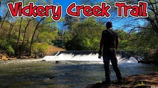 Vickery Creek Hiking Trail  Old Mill  Ruins  Dam Roswell Georgia [upl. by Nywnorb185]