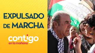 quot¡VÁYASE PINOCHETISTAquot Expulsaron a Checho Hirane en marcha por Palestina  Contigo en la Mañana [upl. by Camella]