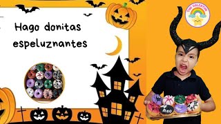 Donitas espeluznantes de Halloween 💜🖤🧡🌈🧸 [upl. by Attebasile]