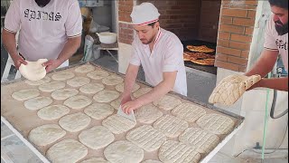 Baking Traditional Bread in Iran  barbari bread  persian bread [upl. by Dahlia]