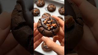 Double Chocolate Cookies Recipe 😊trending viralshort shortsbaking food fyp chocolate recipe [upl. by Nolrak]