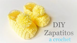 ZAPATITOS DE BEBÉ a crochet para principiantes paso a paso [upl. by Georgetta]