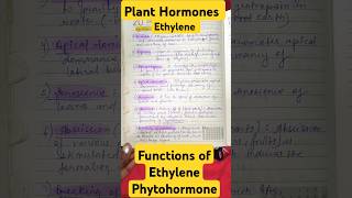 ETHYLENE PLANT HORMONE• FUNCTIONS OF ETHYLENE csirnet plantphysiology bsc msc biology botany [upl. by Dorey933]