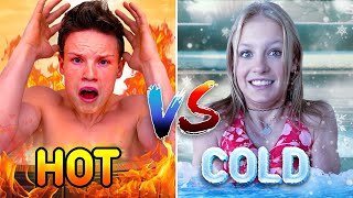 Hot VS Cold Water and Ice Challenge [upl. by Keyes633]