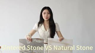 A video that shows the difference between sintered stone and natural stone [upl. by Gilmer396]