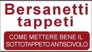 SOTTOTAPPETO ANTISCIVOLO COME METTERLO BENE SENZA FARE ONDE [upl. by Reames]