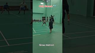 Smashing🏸shorts badminton powersmash [upl. by Tekcirc987]