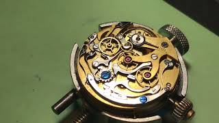 Lemania 13 CH chronograph movement [upl. by Cowie]