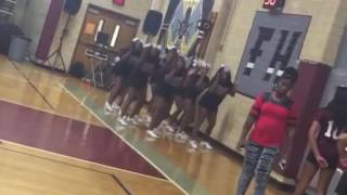 Cheer Battle Bladensburg vs Fairmount Heights November 2015 Alumni Game [upl. by Aikenat271]