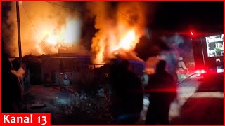 Saboteurs burned house where Russians collected aid  quotEverything burned to ashesquot [upl. by Ylram]