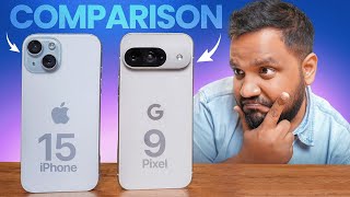 Pixel 9 vs iPhone 15 Full Comparison  Best Base Flagship  Android vs iOS [upl. by Barhos]