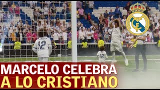 Real Madrid  Marcelo copió la celebración a Cristiano  Diario AS [upl. by Enilkcaj]