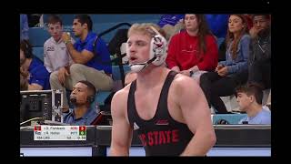 184lbs Dylan Fishback NC State vs Reece Heller Pitt [upl. by Aniuqahs479]