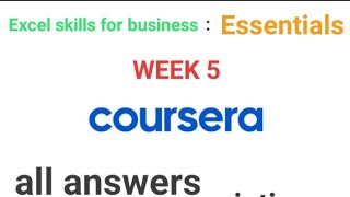 Excel skills for business  Essentials course 1 week 6 COURSERA MACQUARIE UNIVERSITY [upl. by Qahsi]