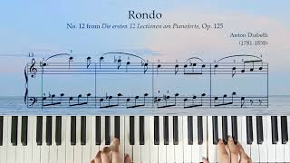 Grade 3 Piano Rondo from No 12 Op 125 by Anton Diabelli classicalpiano piano pianomusic [upl. by Knoll]