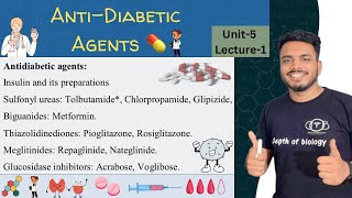 Antidiabetic agents  Insulin and its preparations  Anti diabetic drugs  synthesis of Tolbutamide [upl. by Crutcher]