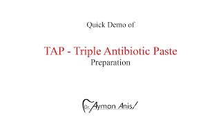 Triple Antibiotic Paste Preparation Demo [upl. by Emmit143]