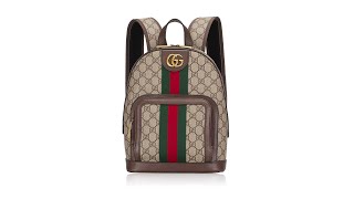 Gucci GG Supreme Web Small Ophidia Backpack Beige Ebony [upl. by Mikael]