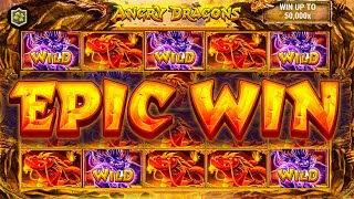 EPIC Big WIN New Online Slot 💥 Angry Dragons 💥 GameArt Casino Supplier [upl. by Castor]