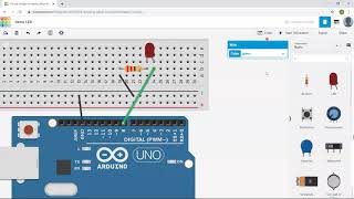 LED with Serial Monitor Tinkercad Simulation [upl. by Renell731]