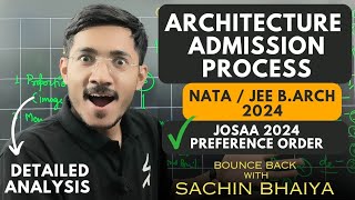 Architecture Admission 2024 🔥  NATAJEE BArch 2024  JoSAA Preference Order 2024  Sachin Prajapat [upl. by Yraillih]