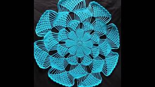 Crochet Round Table cover design thal posh design shortfeed [upl. by Silsbye]