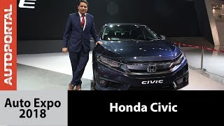 2018 Honda Civic India launch Auto Expo 2018  Autoportal [upl. by Barclay]