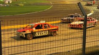 Highlights Gala night Saloon Stock Cars on track FOXHALL STADIUM 21124 [upl. by Airbmak]