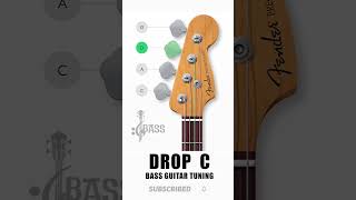 How To Tune a Bass Guitar Drop C  4 Strings By ChamisBass  fender chamisbass shorts [upl. by Anita]