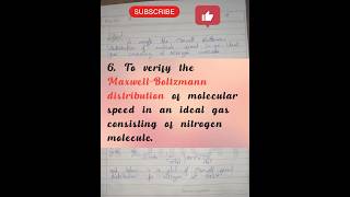 verify the MaxwellBoltzmann distribution of molecular speed in an ideal gas bsc physics practical [upl. by Idissac]