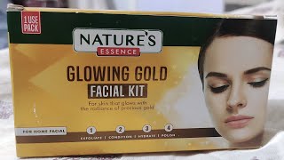 Natures Essence Glowing Gold Facial Kit For Skin Radiance [upl. by Assiluy170]