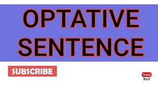 what is optative sentence optative sentence kya hota hai [upl. by Isleana]