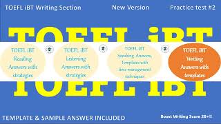 TOEFL Writing Test 2  Answers with Templates  2024 New Questions [upl. by Nere]