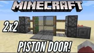 How To Make A 2x2 Piston Door In Minecraft [upl. by Sparky]