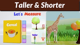 Taller and Shorter for kindergarten  Measurements for kindergartenNonstandard Measurement for kids [upl. by Lean]