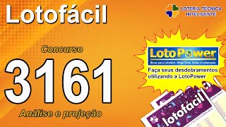 ANÁLISE E PROJEÇÃO PARA O CONCURSO 3161 DA LOTOFÁCIL [upl. by Limbert]