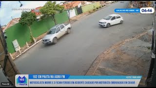 Motociclista morre e 3 ficam feridos em acidente causado por homem embriagado em Cuiabá [upl. by Nodnek]