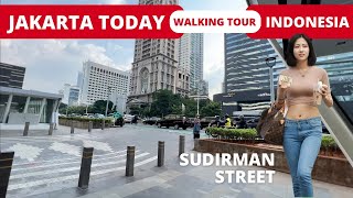 Walk In Jakarta Indonesia 🇮🇩 Sudirman Street 4K [upl. by Gonroff]