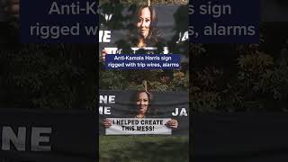 AntiKamala Harris sign rigged with trip wires alarms in Leesburg  NBC4 Washington [upl. by Cilka]