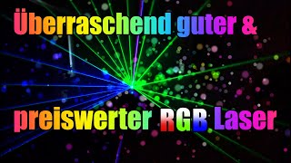 Unboxing und Test eines RGB Lasers  Ehaho DJ Discolicht Partylicht  3D RGB Animation Party [upl. by Cicily237]