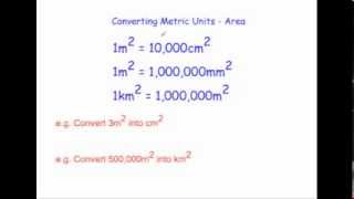 Converting Metric Units of Area [upl. by Ehudd371]