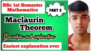 Maclaurin series part 2  BSc 1st Semester   NEP 2020 [upl. by Oiramal107]