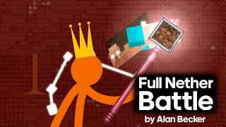 Full Nether Battle ep 2530  High Quality  Animation vs Minecraft original by Alan Becker [upl. by Derzon]