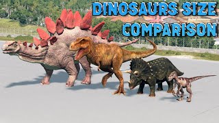 Dinosaur Size Comparison 3D Animation amp Smallest to Biggest  All Dinosaurs of Jurassic Park [upl. by Oiramed]